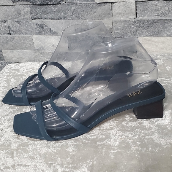 Zara Blue Strapy Sandals